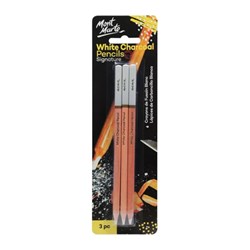 MONT MARTE WHITE CHARCOAL Pencils 3 Pieces